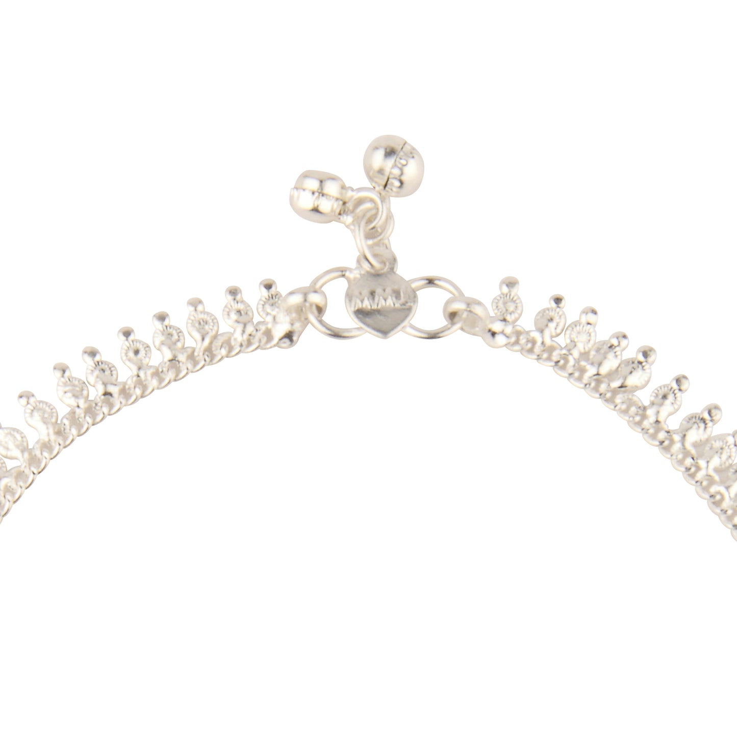 Traditional Ghungroo Anklet for Women | Artificial Payal with Colored Stones