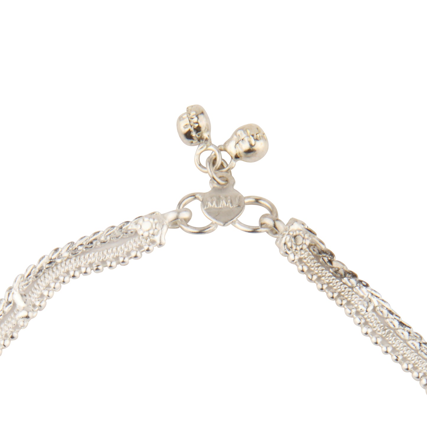 Woven Chain Artificial Anklet with Enamel Stone Accents | Fashion Payal