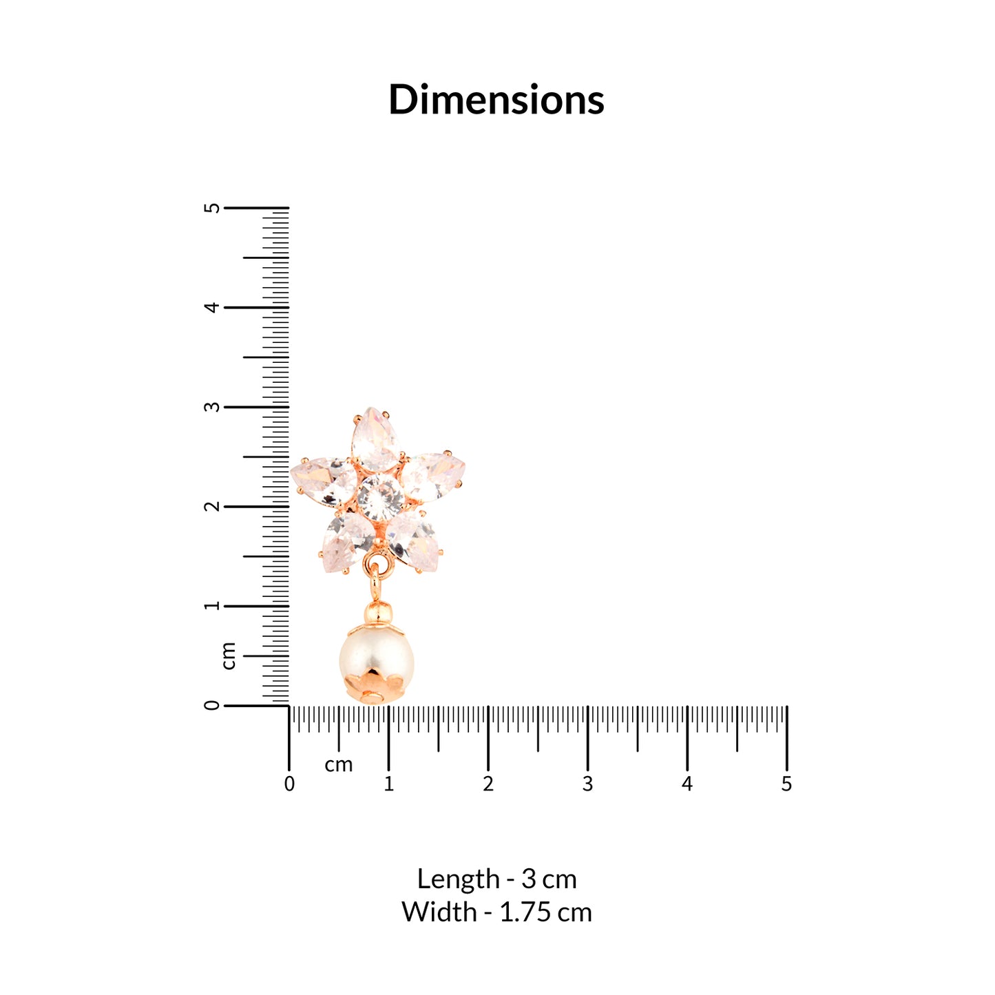 Rose Gold Faux Pearl Necklace Set with Pink Crystal Floral Pendant