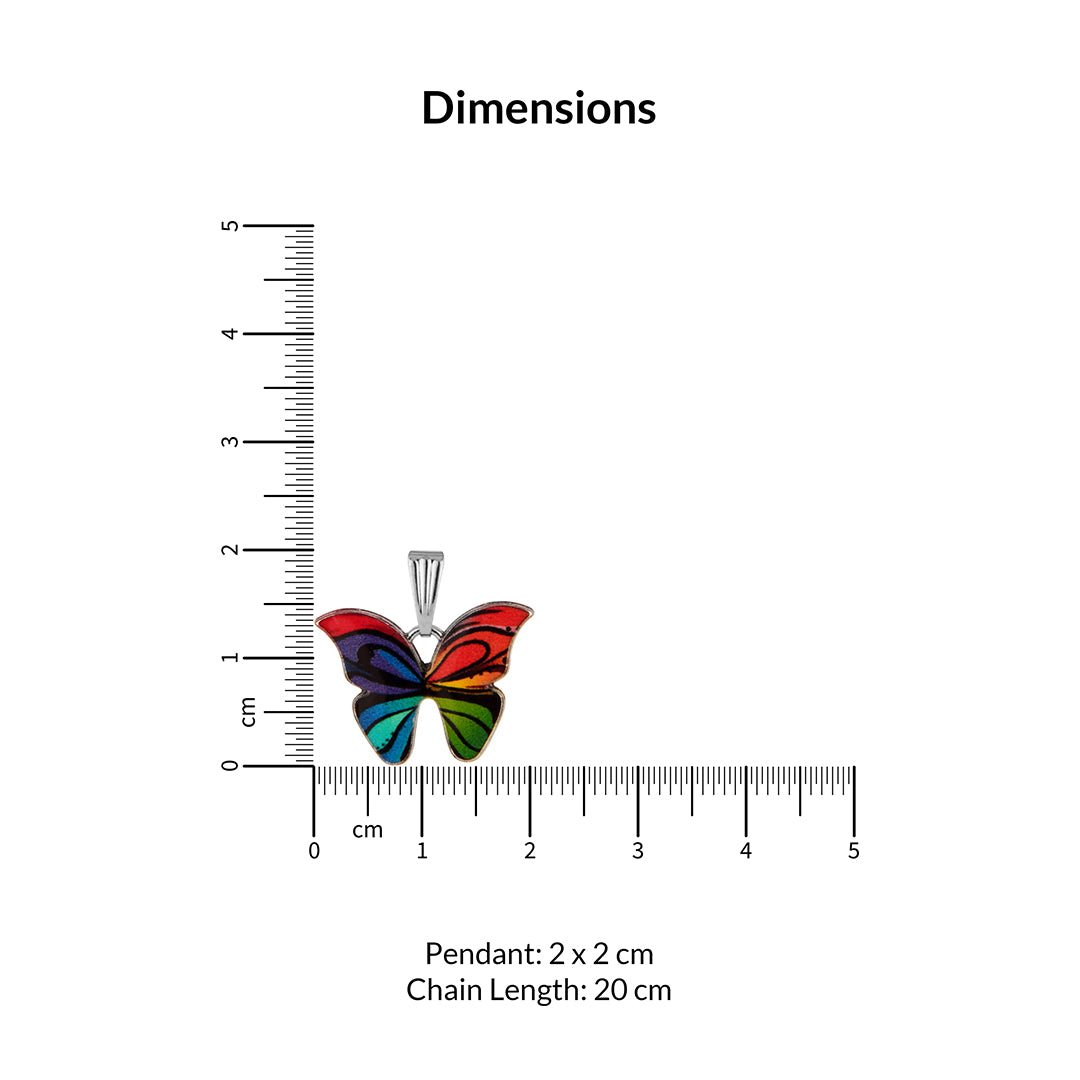 Multi-Color Artistic Butterfly Statement Necklace