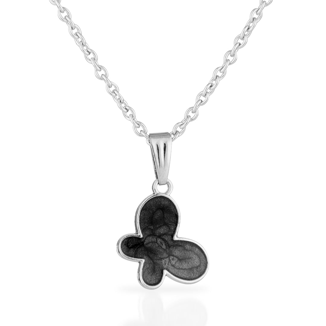 Minimalist Black Butterfly Necklace