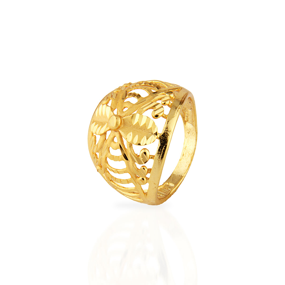 Ornate Gold Floral Filigree Ring