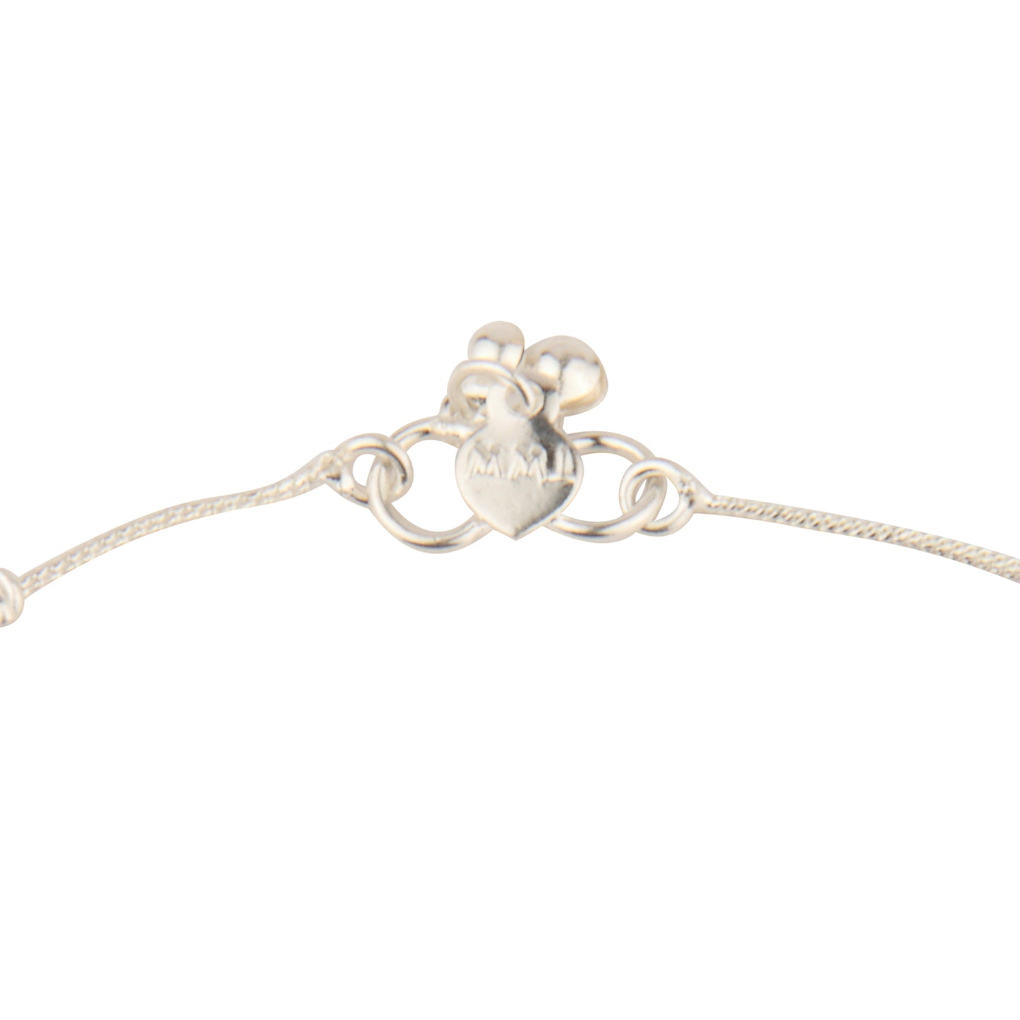Delicate Chain Anklet with Black Stone Heart Charms | Artificial Payal
