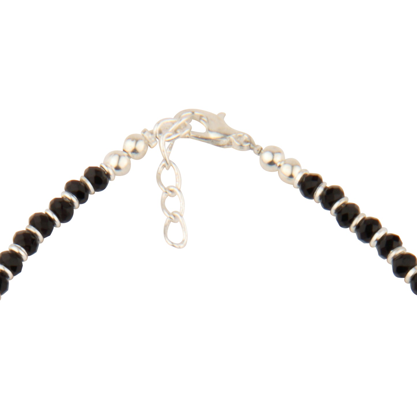 Black Beaded Charm Anklet with Multi-Color Stone Dangles | Adjustable Fashion Foot Jewelry