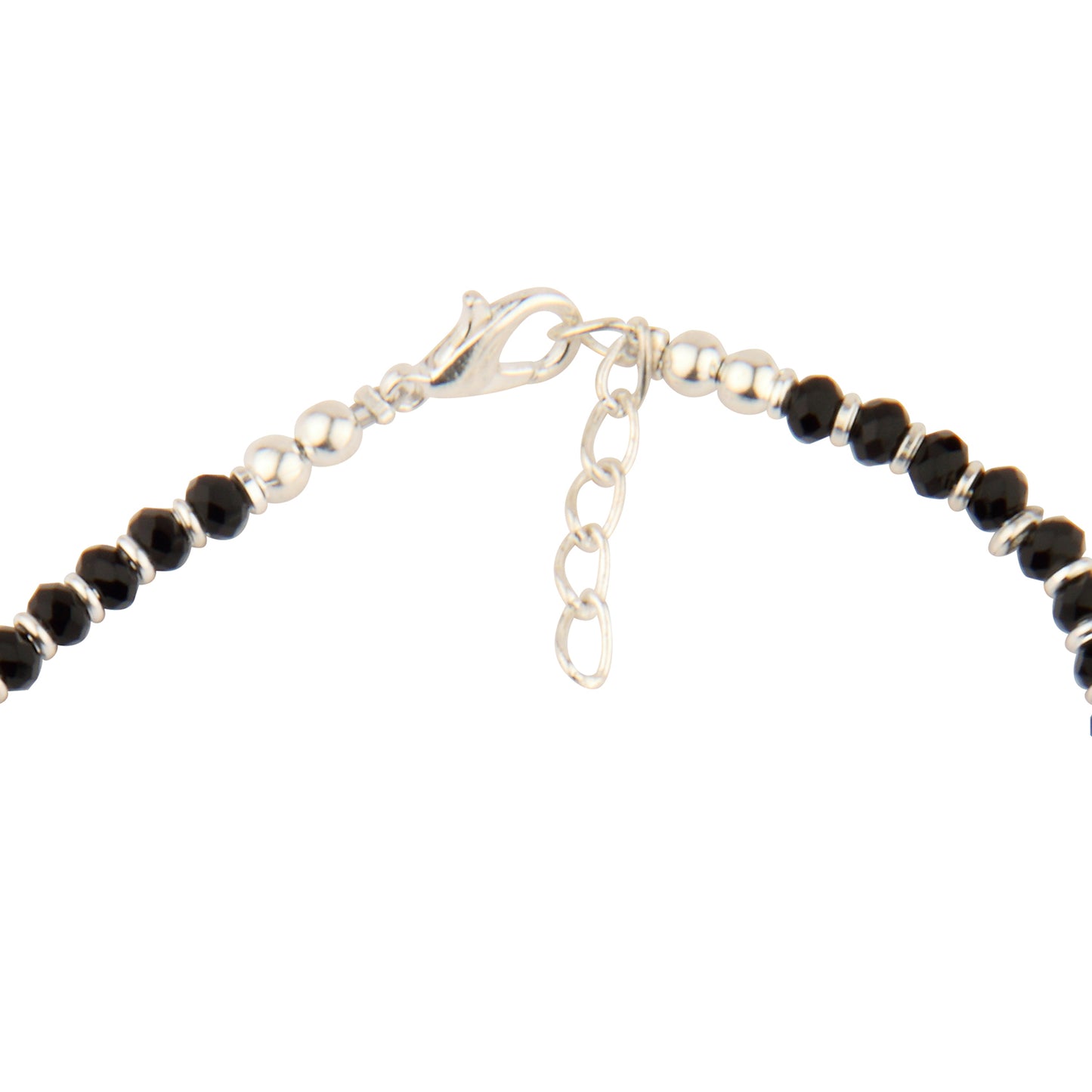 Black Beaded Anklet with Swan Charm & Red Green Accents | Adjustable Fashion Foot Jewelry