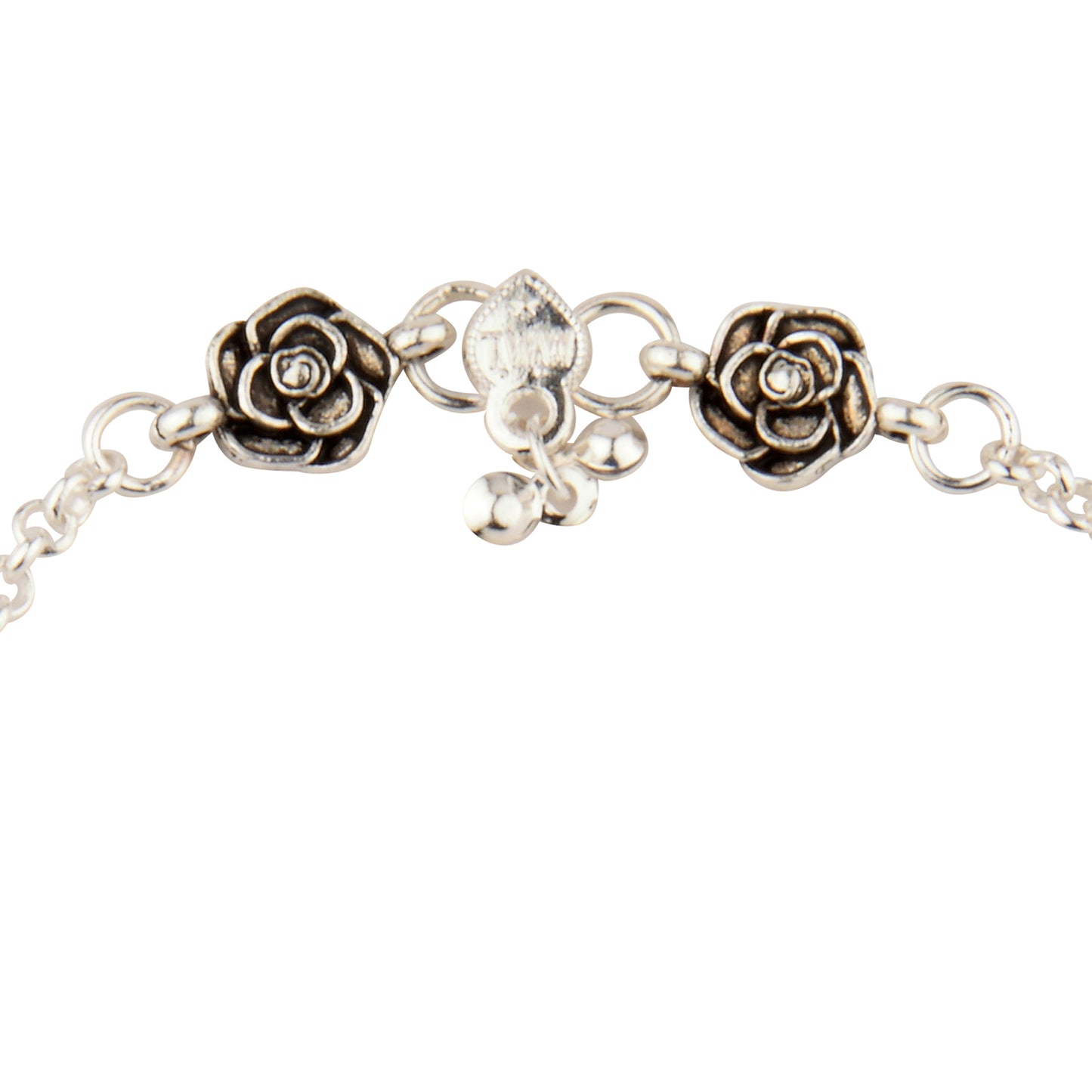 Rose and Gemstone Anklet for Women | Artificial Payal