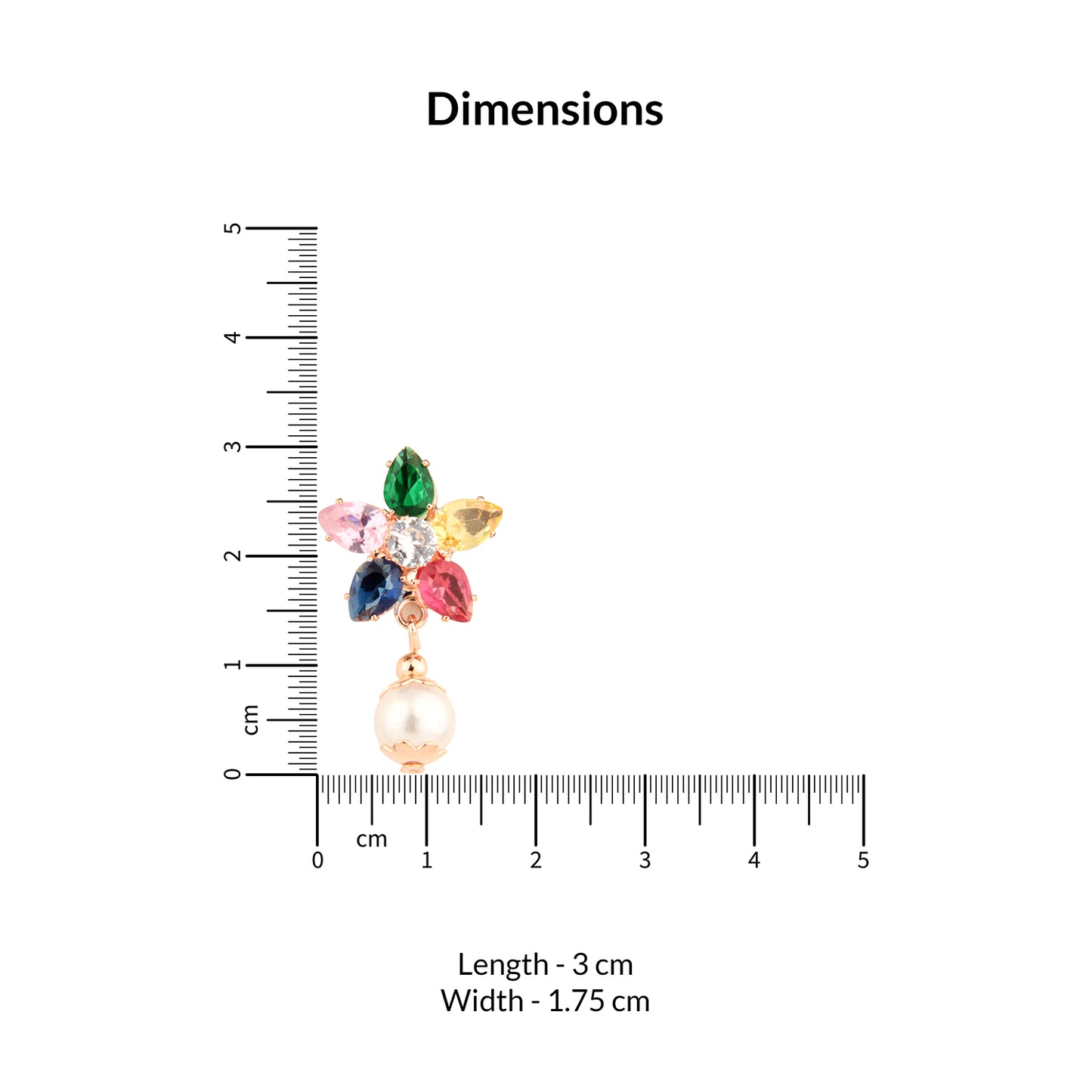 Faux Pearl Necklace Set with Multi-Color Crystal Floral Pendant