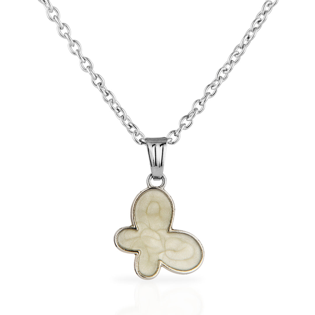 Minimalist White Butterfly Necklace