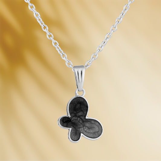 Minimalist Black Butterfly Necklace