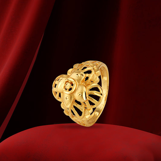Intricate Filigree Gold Heart Ring