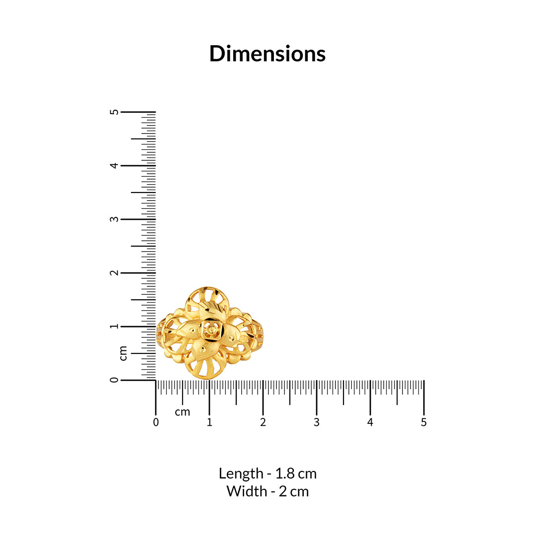 Intricate Filigree Gold Heart Ring