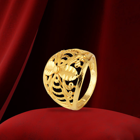 Ornate Gold Floral Filigree Ring