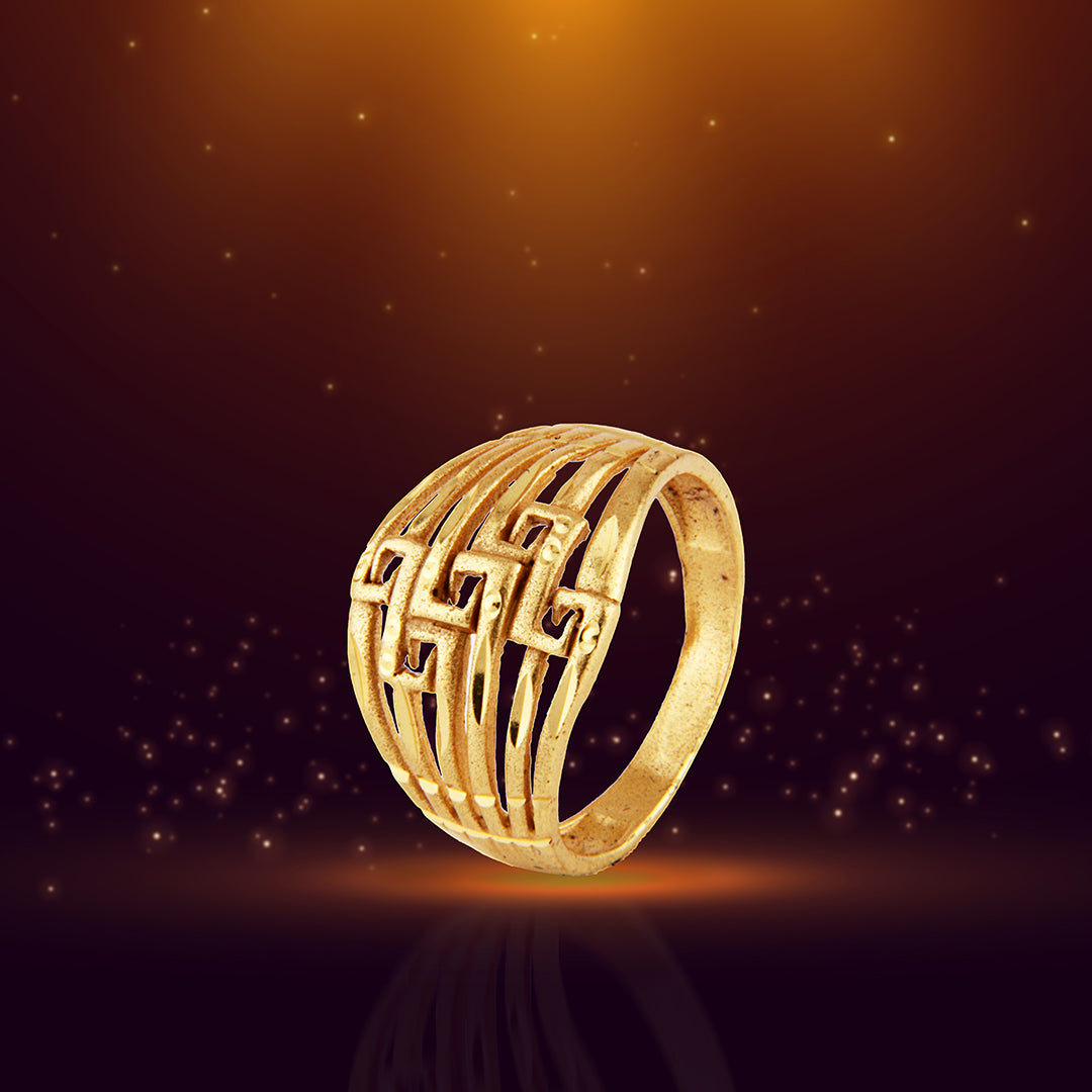 Modern Geometric Gold Band Ring