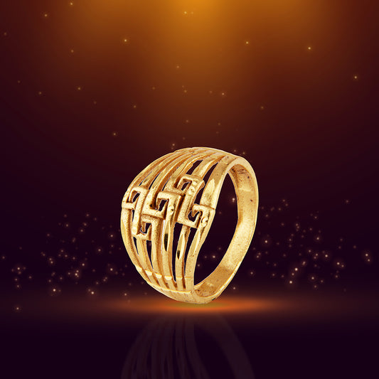 Modern Geometric Gold Band Ring