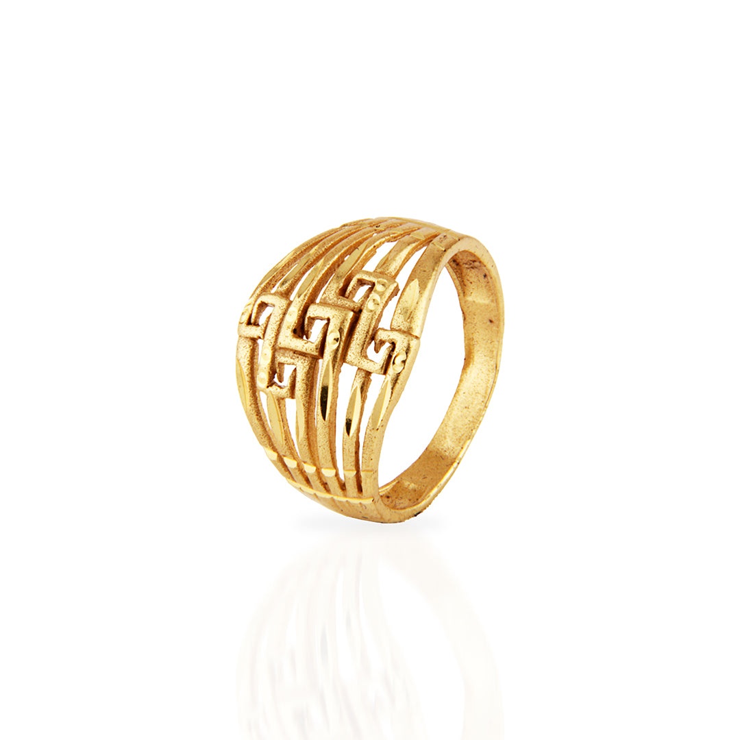 Modern Geometric Gold Band Ring