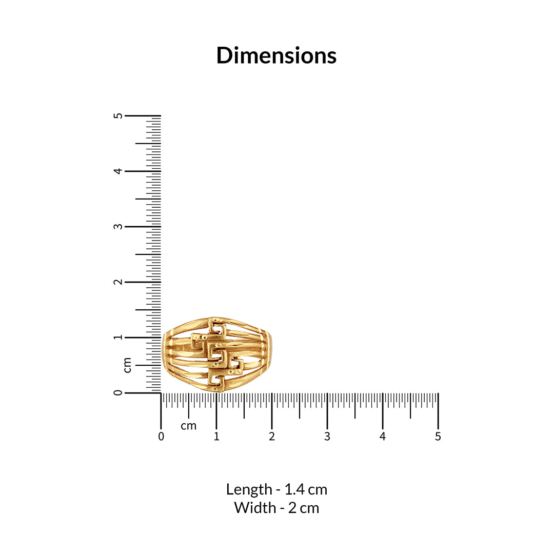 Modern Geometric Gold Band Ring