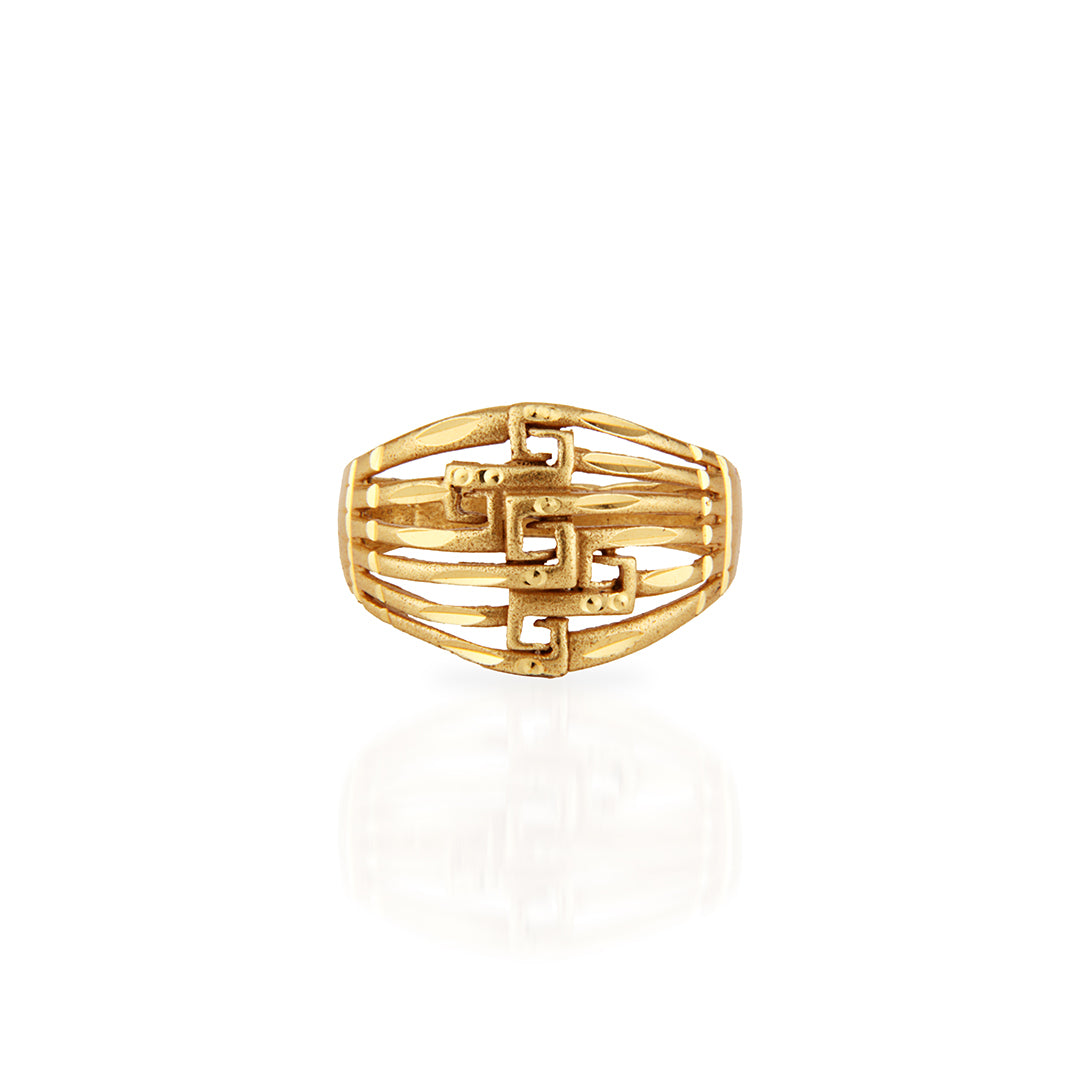 Modern Geometric Gold Band Ring
