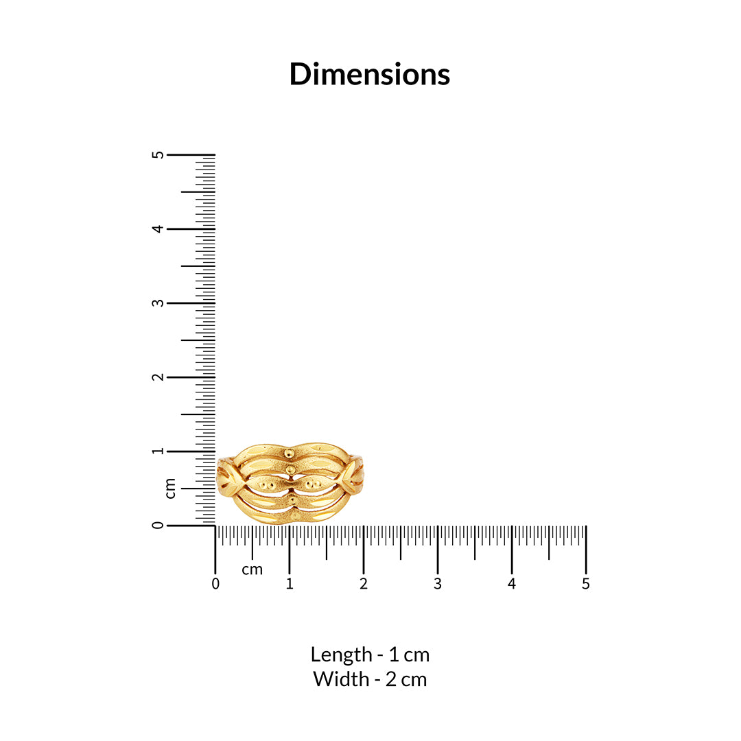 Modern Wavy Gold Multi-Band Ring