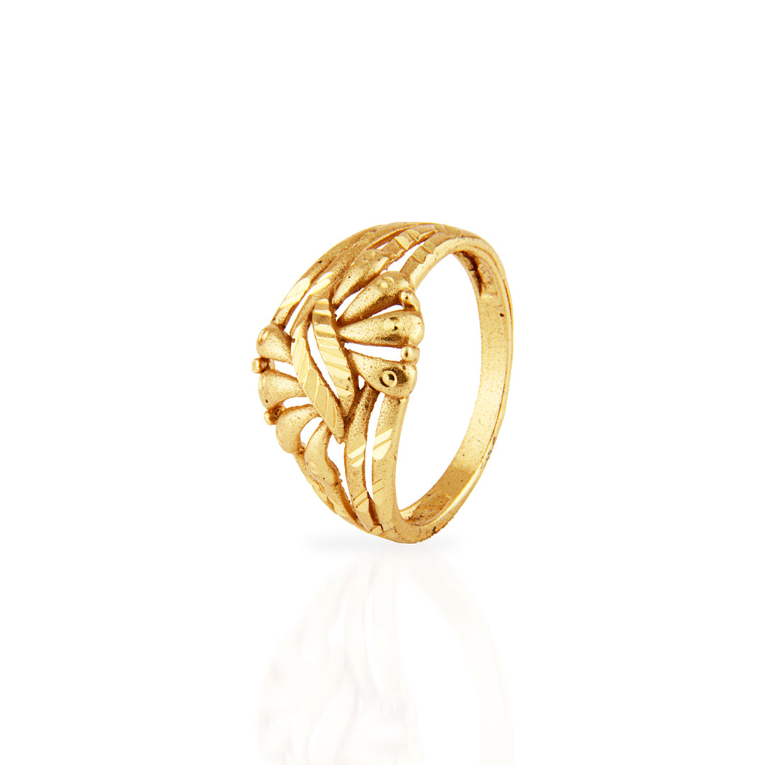 Ornate Gold Floral & Filigree Ring